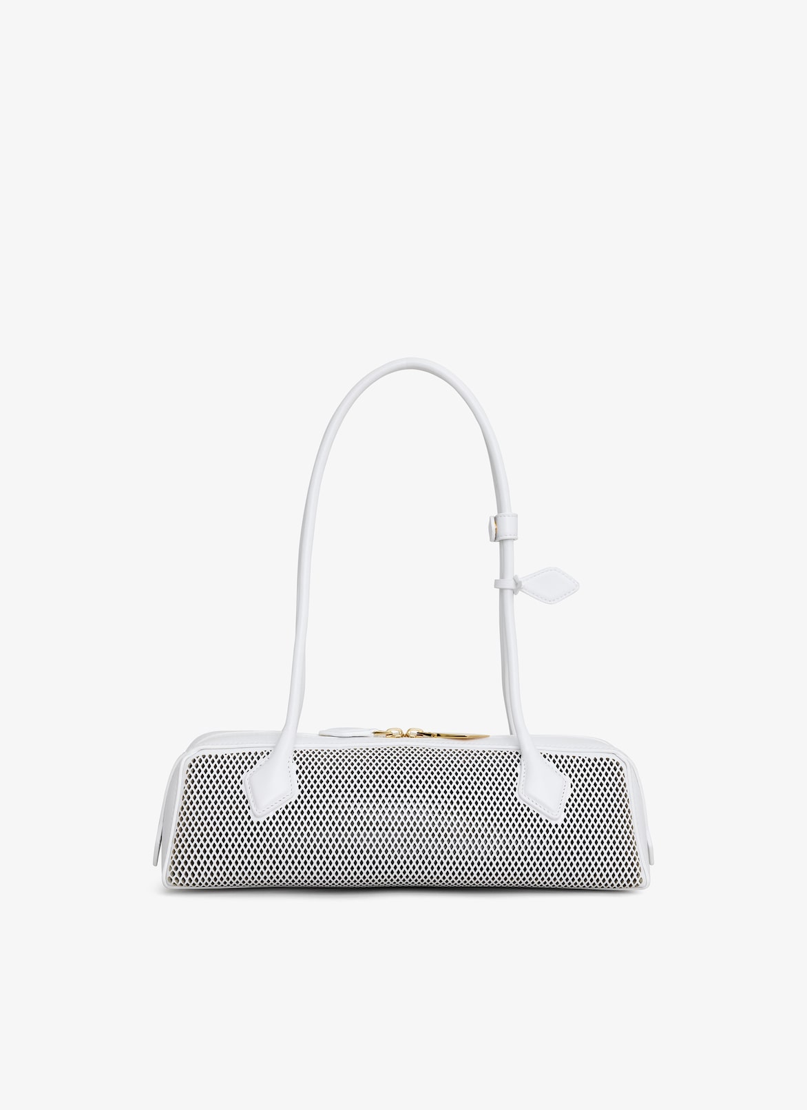 LE TECKEL MEDIUM BAG IN PERFORATED LEATHER ALAÏA OPTIC WHITE LE TECKEL MEDIUM BAG IN PERFORATED LEATHER